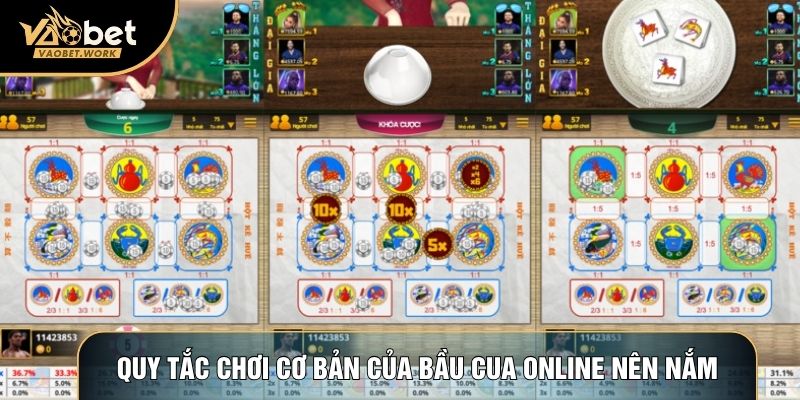 Quy tắc chơi cơ bản của Bầu Cua Online nên nắm
