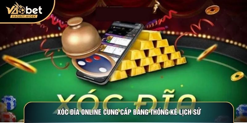 Xóc đĩa online cung cấp bảng thống kê lịch sử
